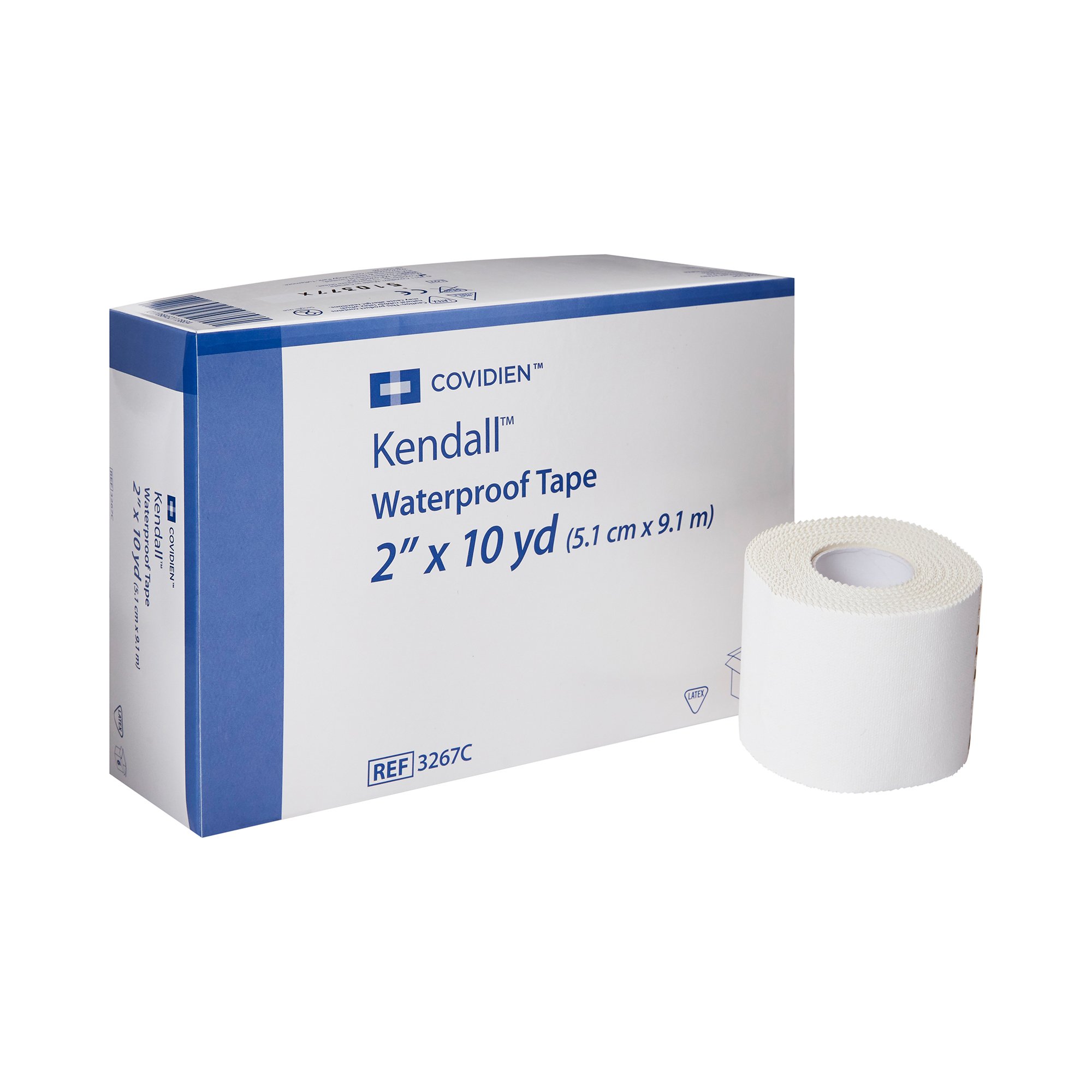 Tape Waterproof Medical Tape Kendall™ White 2 Inch X 10 Yard Cloth NonSterile (6/BX 12BX/CS) by Cardinal  ID 3267C